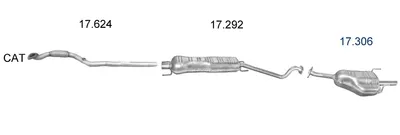 Sistema de gases de escape Opel ASTRA G Estate · Vauxhall ASTRA Mk IV Coupe · Vauxhall ASTRA Mk IV Hatchback