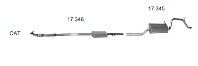 Sistema de gases de escape Opel AGILA · Vauxhall AGILA Mk I