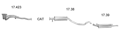 Sistema de gases de escape Opel VECTRA A · Vauxhall CAVALIER Mk III Saloon · Vauxhall CAVALIER Mk III Hatchback