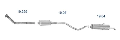 Sistema de gases de escape Peugeot 405 I · Peugeot 405 I Break