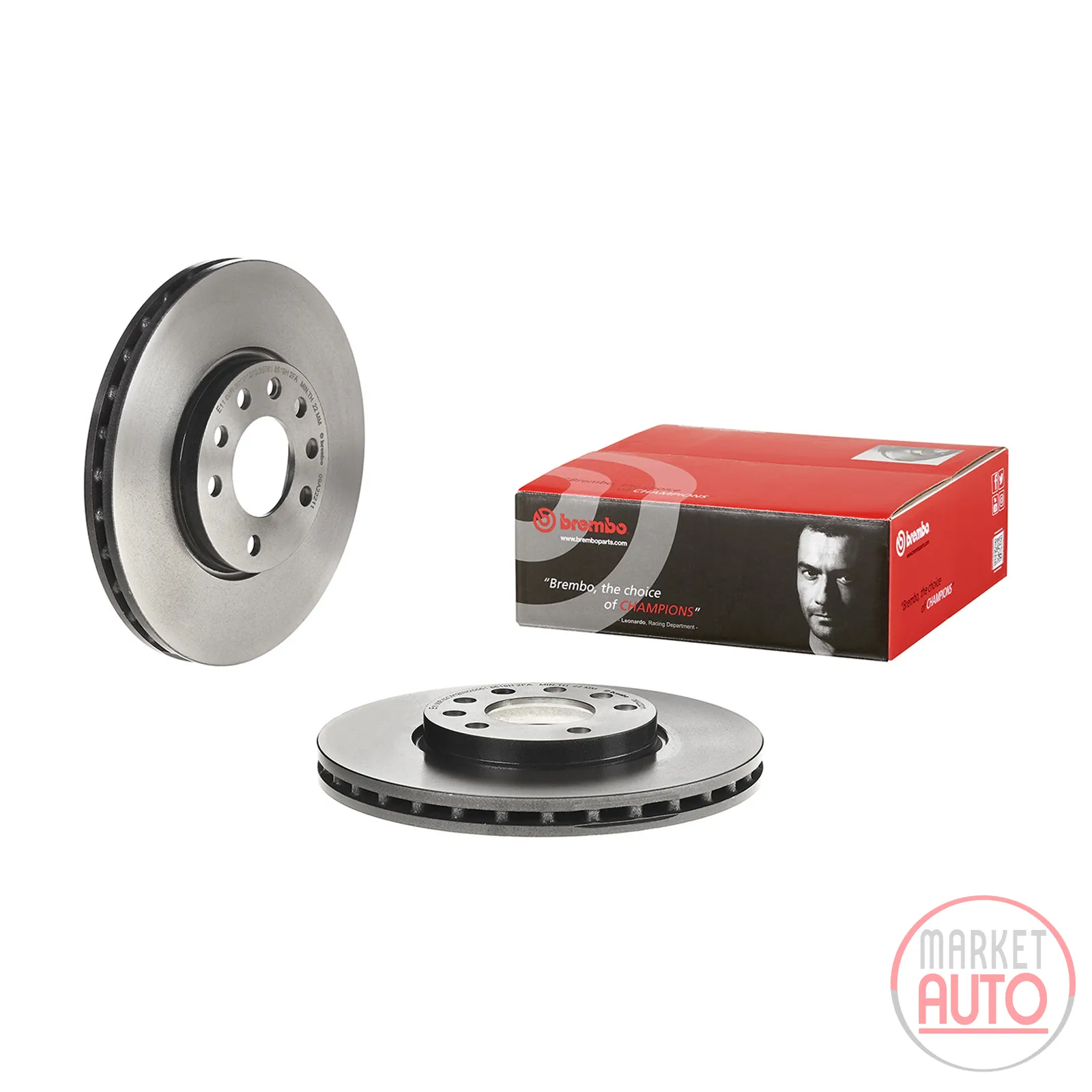 Bremsscheibe vorn beschichtet belüftet 285 Ø Brembo