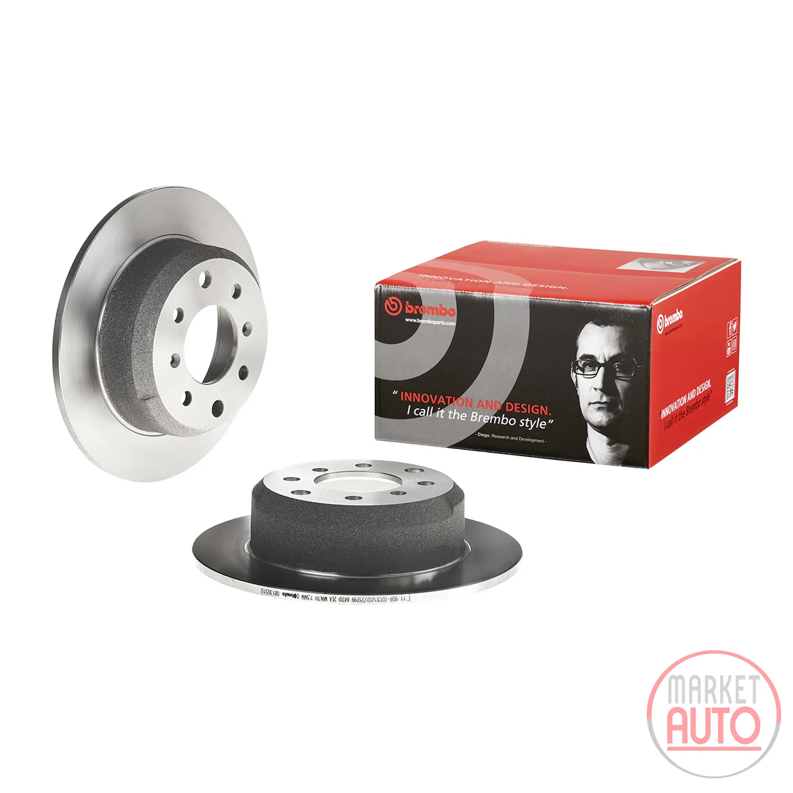 Bremsscheibe hinten voll Brembo