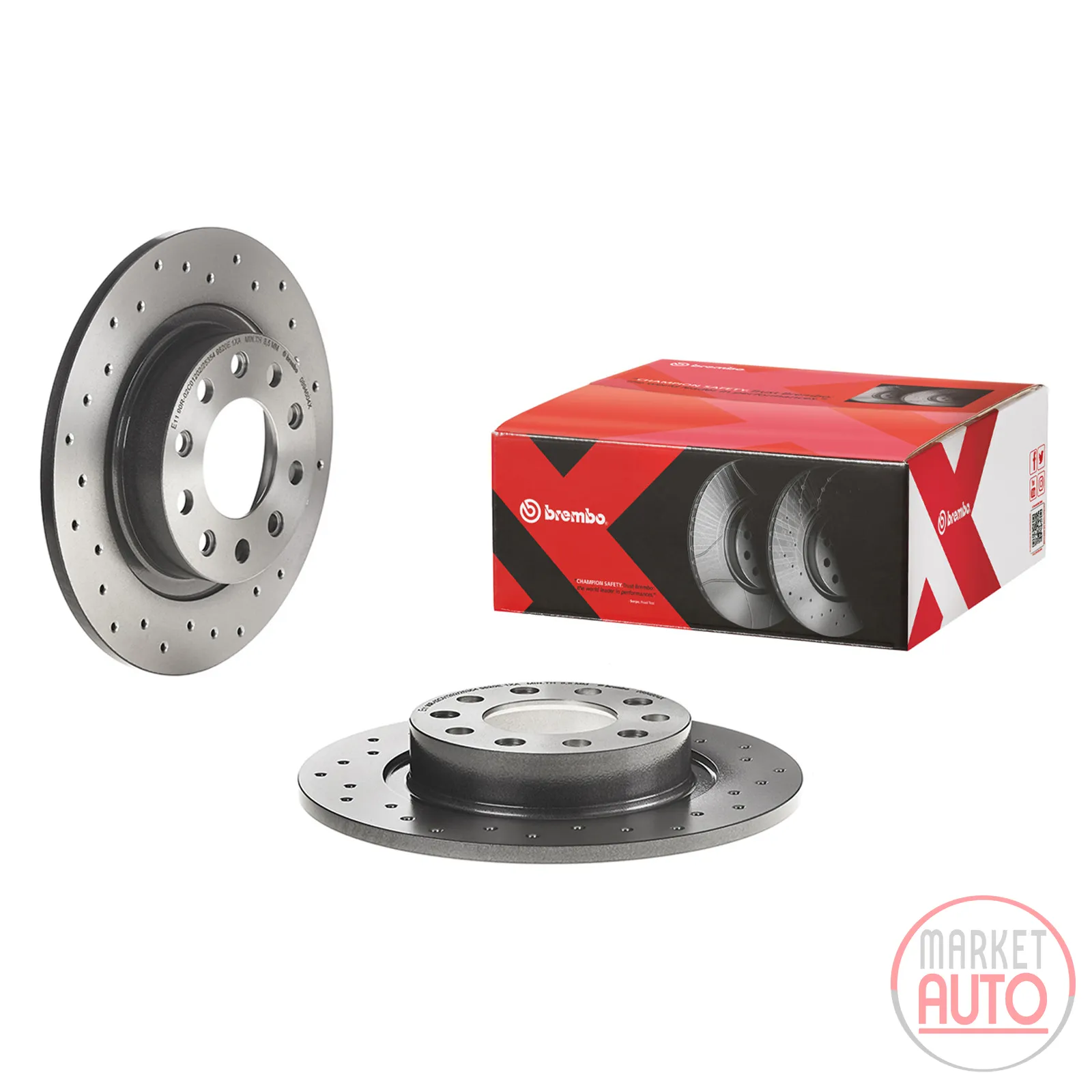 Bremsscheibe hinten beschichtet voll 264 Ø Brembo Xtra Line