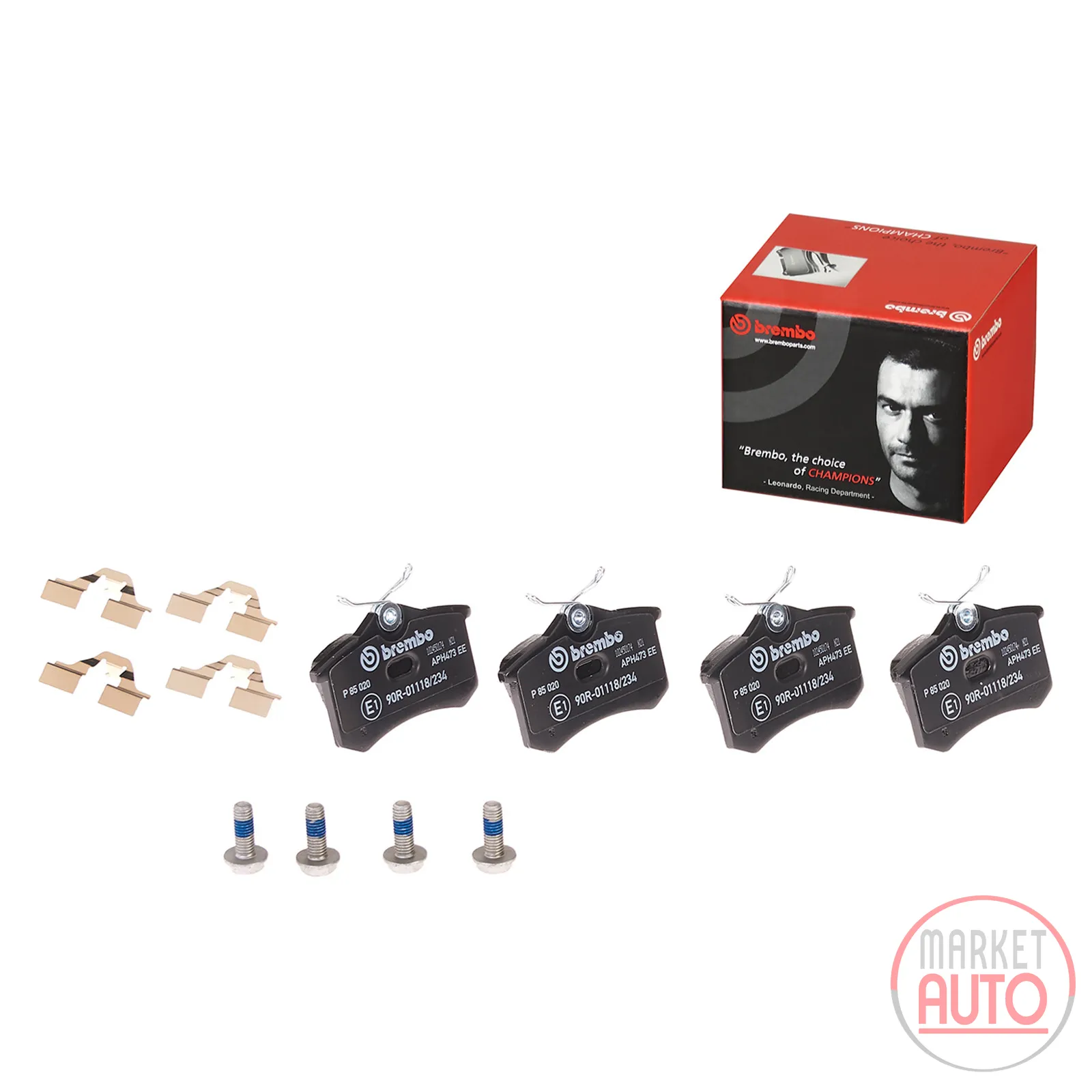 Bremsklötze hinten (ohne Warnkontakt) BREMBO