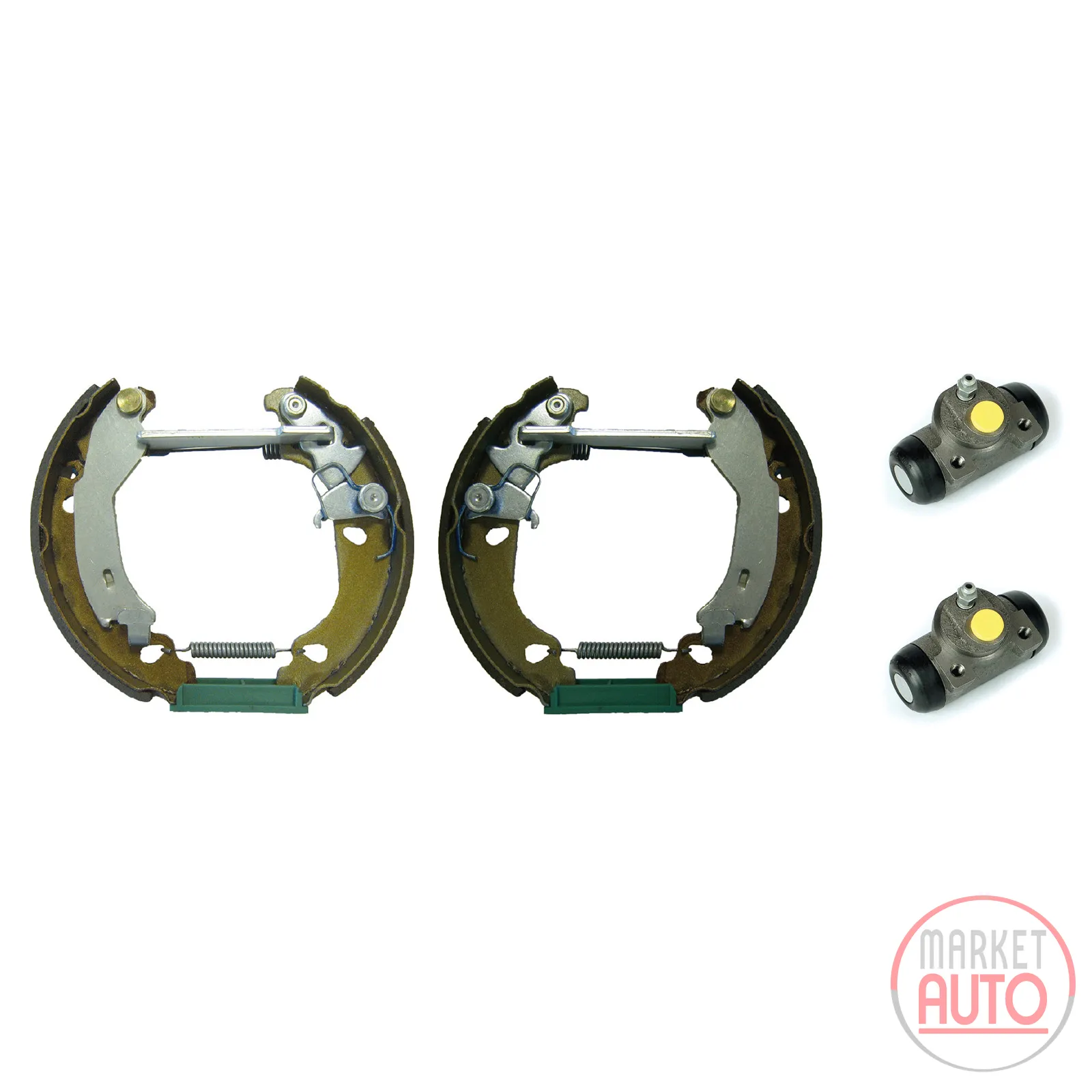 Bremsbacken hinten (Kit)vormontiert ohne ABS Brembo
