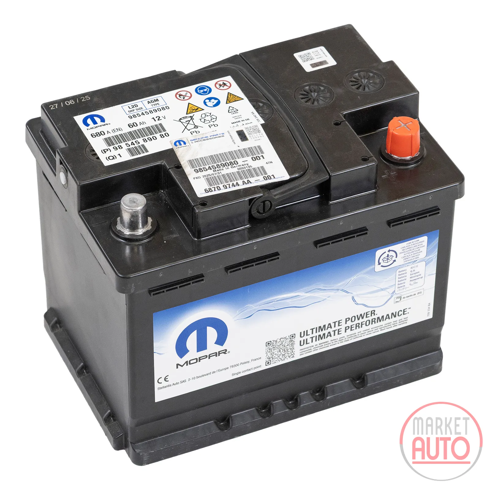 Batterie 680a 60AH AGM