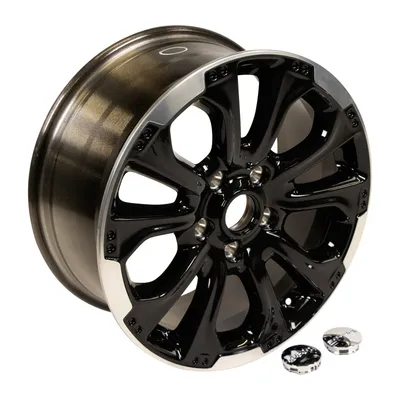 Leichtmetallfelgen schwarz/silber 18" mit Jeep Abdeckkappe