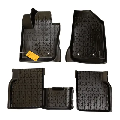 Gummifußmatten-Satz  3er Set schwarz mit Jeep Logo