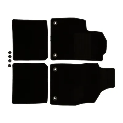 Fußmattensatz 4-Teilig schwarz