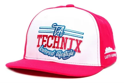 Capuchón Snapback rosa/blanco