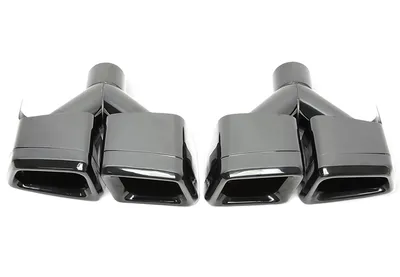 Tubo de escape de acero inoxidable universal para soldadura en "Tubo Y de doble diseño" en negro/glossy Mercedes Benz