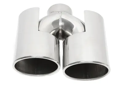 Universal doble tubo de escape de acero inoxidable lado izquierdo para la soldadura en cromo / brillante universell