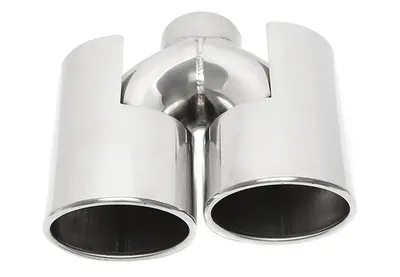 Universal doble tubo de escape de acero inoxidable lado derecho para la soldadura en cromo / brillo universell