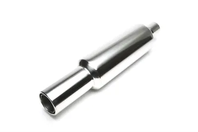 Silencioso trasero deportivo de acero inoxidable universal 100mm redondo / con pestañas