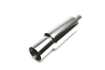 Silencioso trasero deportivo de acero inoxidable universal 115mm redondo / afilado