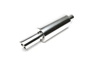 Silencioso trasero deportivo universal 75 x 77 mm ovalado / biselado