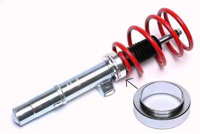 Adaptador de aluminio para el ajuste de altura de los resortes de espiral.