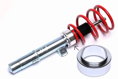 Adaptador de aluminio para el ajuste de altura de los resortes de espiral.