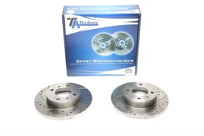 Disco de freno deportivo fijado eje delantero perforado + ranurado Mitsubishi · Proton