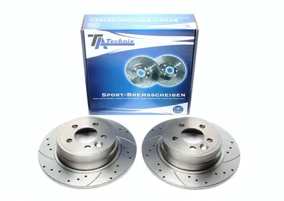 Juego de disco de freno deportivo eje trasero perforado + ranurado MG · Rover