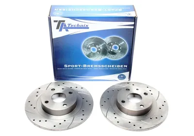 Juego de disco de freno deportivo eje trasero perforado + ranurado Mazda