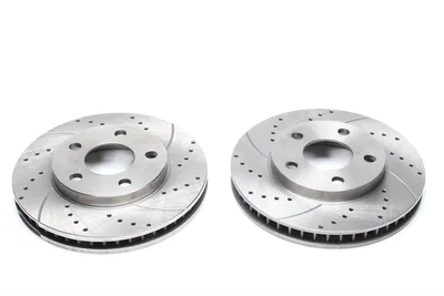 Disco de freno deportivo fijado eje delantero perforado + ranurado + ventilación interna Buick · Opel · Pontiac