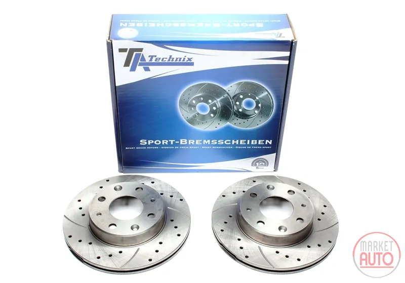 Disco de freno deportivo fijado eje delantero perforado + ranurado + ventilación interna Honda · Rover