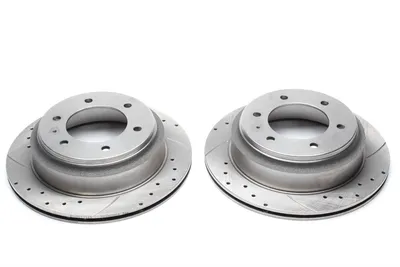 Juego de discos de freno deportivo eje trasero perforado + ranurado + ventilado internamente Honda · Opel