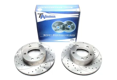 Disco de freno deportivo fijado eje delantero perforado + ranurado + ventilación interna Nissan · Opel · Renault
