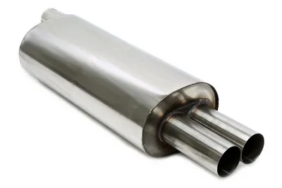 Silencioso trasero 2x76mm redondo / afilado BMW