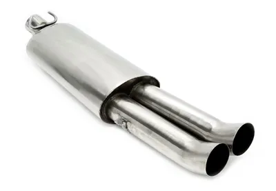 Silencioso trasero de acero inoxidable DTM de 2x76mm VW