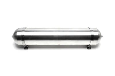 Depósito de aire sin soldadura 19 litros / tanque de aire aluminio cepillado / anodizado