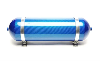 Tanque de aire sin soldadura 11 litros / tanque de aire azul con chapa de carbono genuino