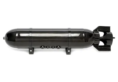 Tanque de aire "Military Look" 19 litros negro con chapa de carbono real