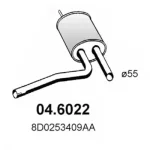 Silenciador del medio AUDI A4 1.8