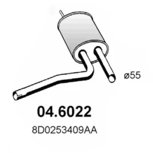 Silenciador del medio AUDI A4 1.8