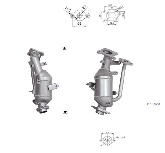 Catalizador TOYOTA/17140F3010