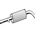 silenciador del medio Audi