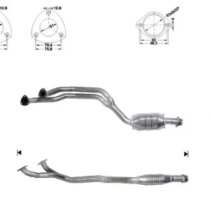 Catalizador BMW 323i 2.5Ti