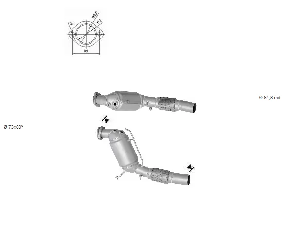 Catalizador BMW 525TD, 530D V6 24V