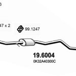Silenciador del medio para KIA RIO