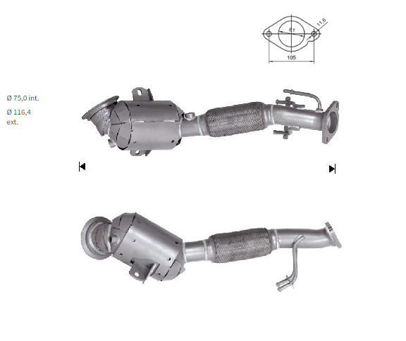 Catalizador FORD FOCUS 1.5i 12V EcoBoost 2463000