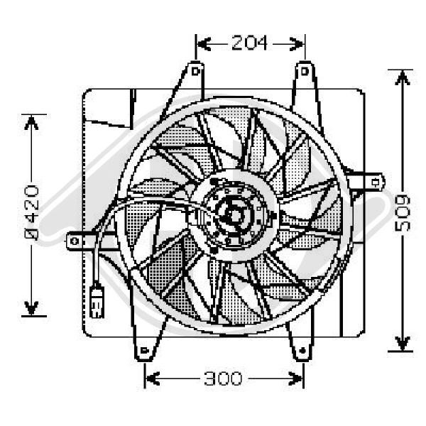 Ventilador, refrigeraci¢n del motor K05017407AA