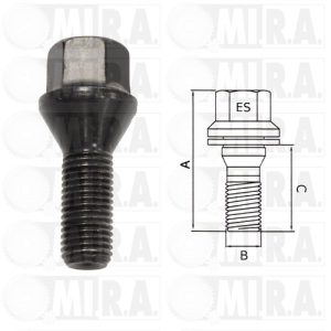 COLONNETTA RUOTA MINI -2000 AL 2006 36 13 1 095 390