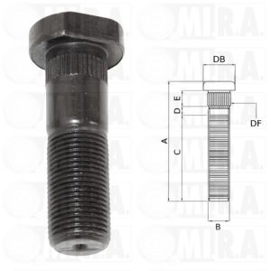 COLONETA RUOTA IVECO M18X1.5X65 0 0716 8257