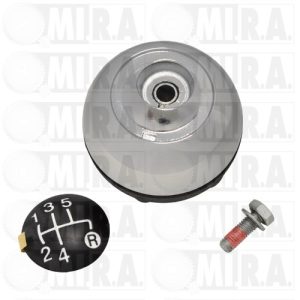 POMELLO CAMBIO FIAT 500 CROMATO ORIG. LENTE NEGRA 5M 55344048