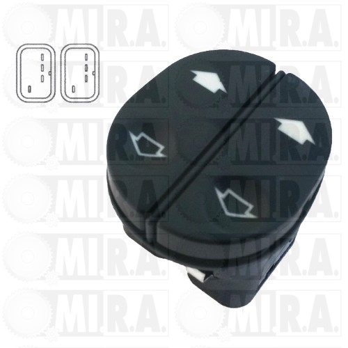 PULSANTIERA ALZAVETRO DX-SX FORD FIESTA/TRANSIT (4+4 PIN) 1 007 910