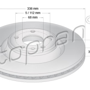 Disco de freno 631153001, 8W0615301AB,