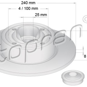 Disco de freno 700650001, 432005338R,