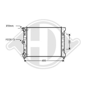 Radiador, refrigeraci¢n del motor 171121253CF